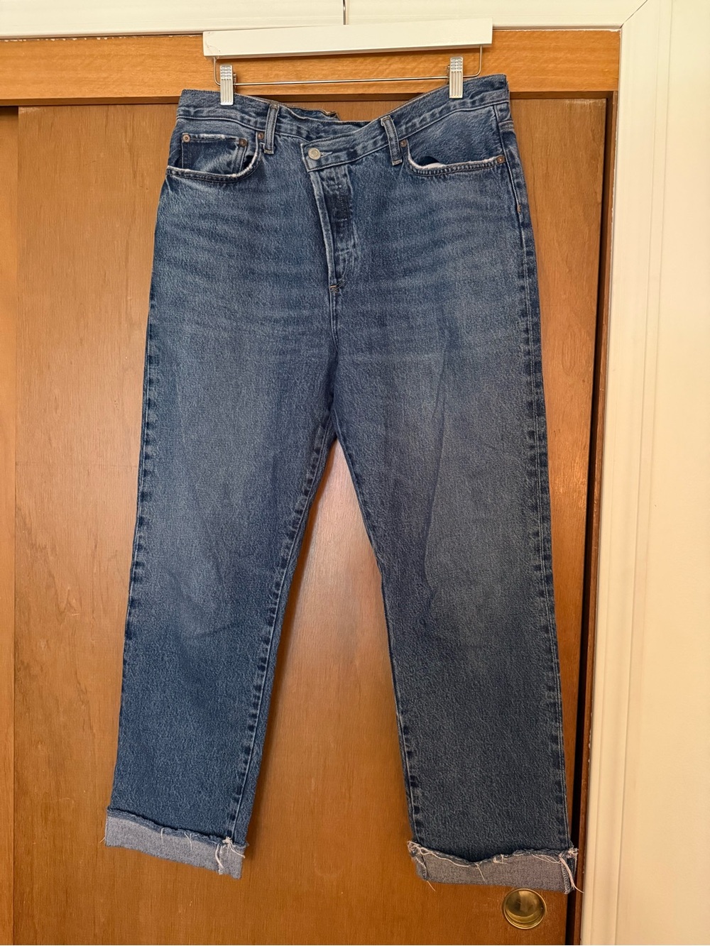 Agolde Straight Leg Indigo Blue Jeans